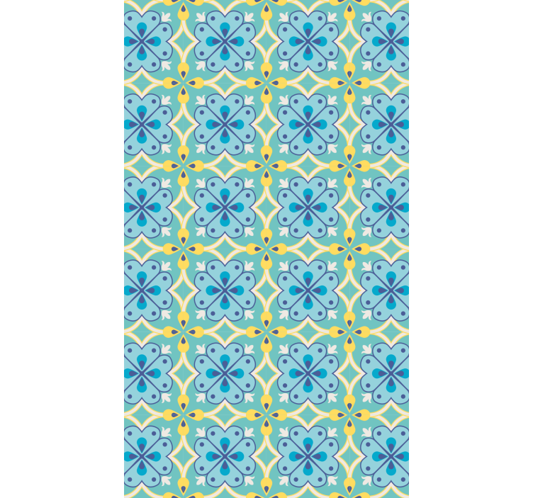 Tapeta obkladačky kvitnúce prvky - Tenstickers