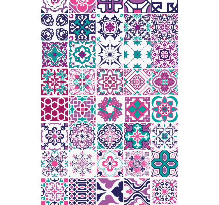 Vzorované tapety geometrické dlaždicové vzory - Tenstickers