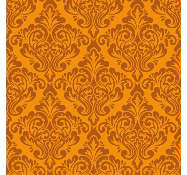 Klasické tapety v vintage oranžovom damasku - Tenstickers