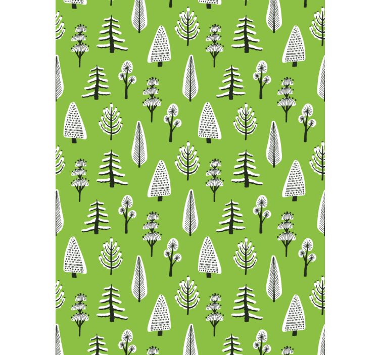 Tapeta stromy rôzne zelené stromy - Tenstickers