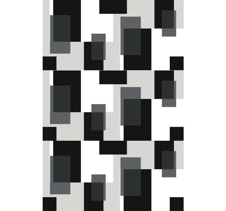 Moderna tapeta na stenu čiernobiele farebné bloky - Tenstickers