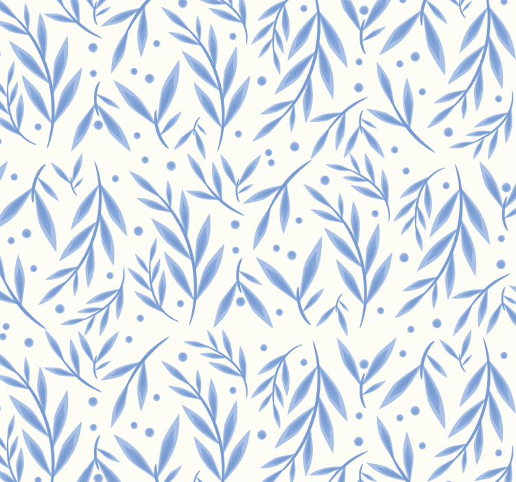 Tapeta do kúpeľne modro-biela vzorovaná - Tenstickers