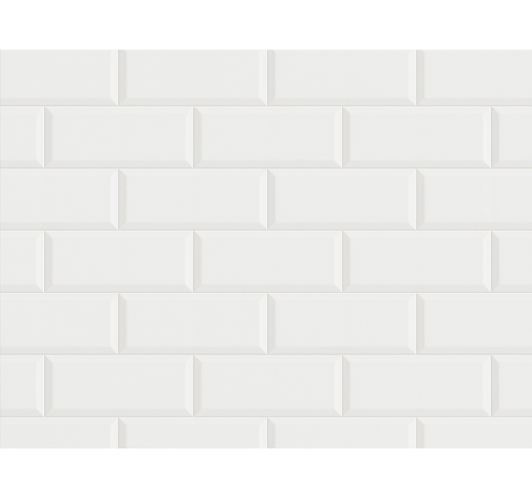 Tapeta do kúpelne biely dlaždicový vzor - Tenstickers