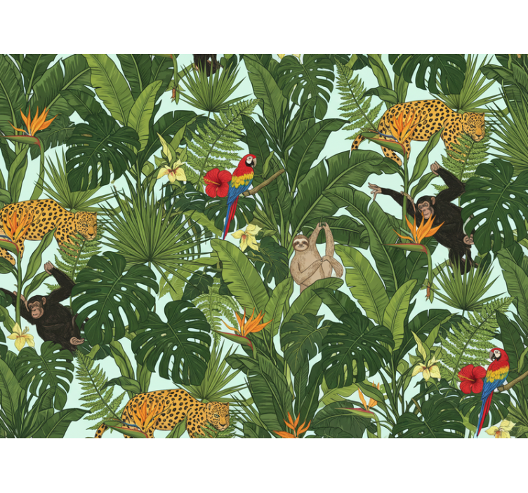 Tapety prales s tropickými zvieratami - Tenstickers