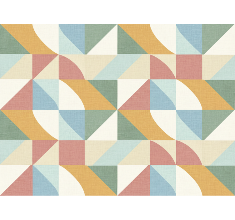 Rustikálne tapety geometrické tvary v svetlých farbách - Tenstickers