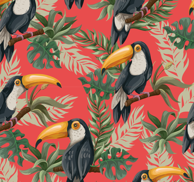 Toucans vzor príroda tapety - Tenstickers