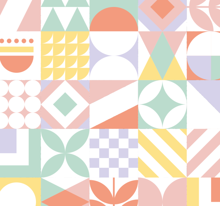 Dlaždice efekt tapety neobvyklé tvary - Tenstickers