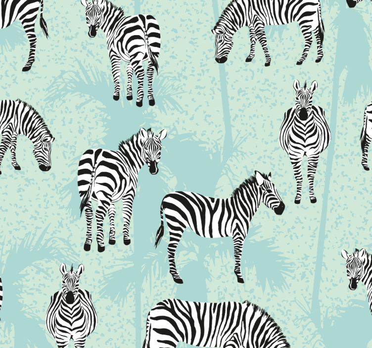 Zebra safari vzor zviera tapety - Tenstickers