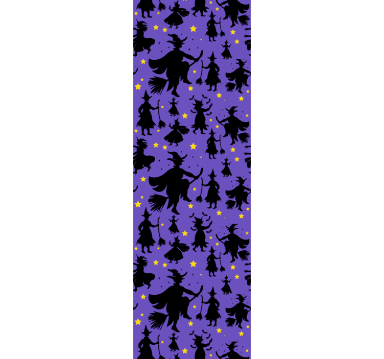 halloweenske tapety siluety čarodejníc - Tenstickers