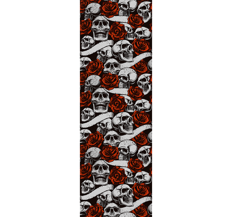 Lebky a ruže klasické tapety vzory - Tenstickers