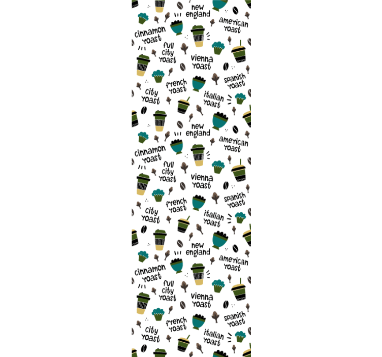 tapety do kuchyne vzor praženia kávy - Tenstickers