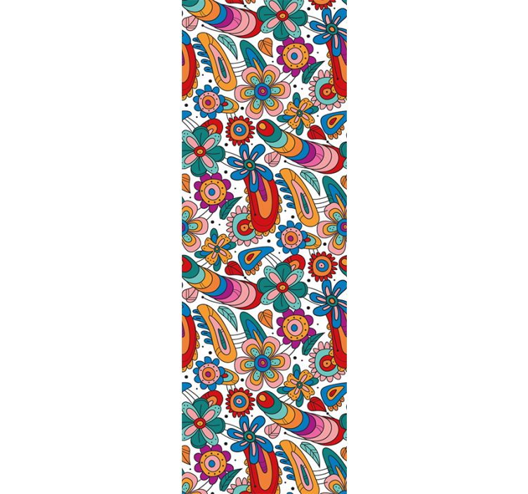 Umenie kvetinový vzor bezšvové tapety - Tenstickers