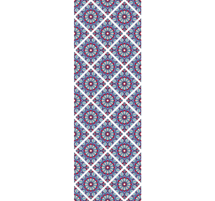 Mandala štvorcový vzor dlaždice tapety - Tenstickers