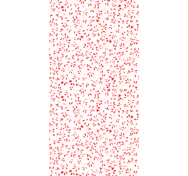 tapeta listy vzor červenej vetvy - Tenstickers