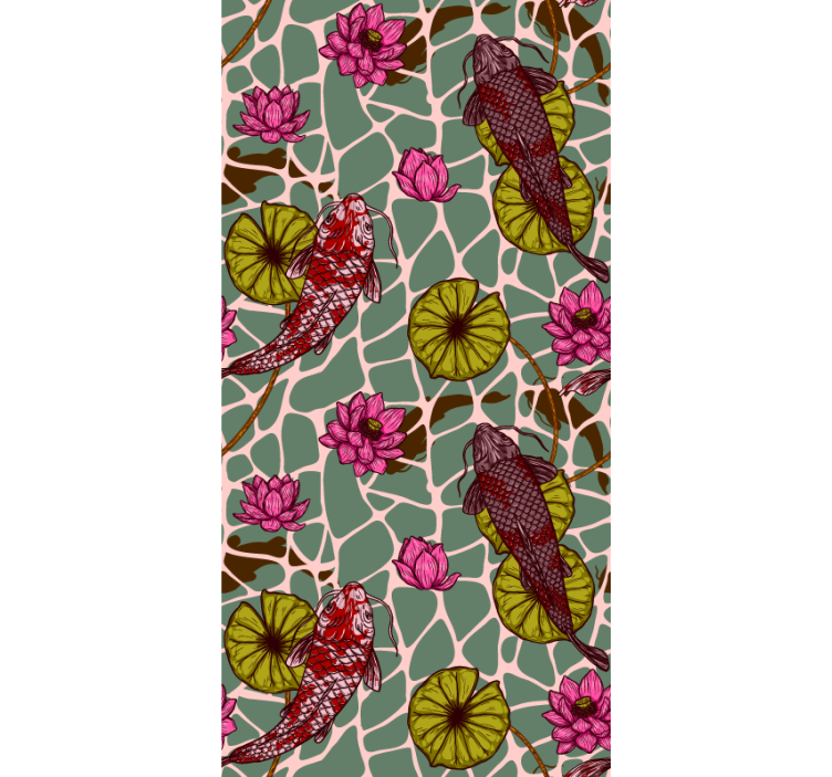 tapety s rybami motív koi jazierka - Tenstickers
