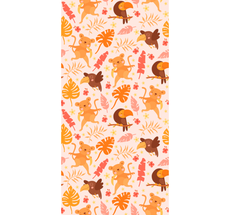 Vtáky opice a rastliny tapety z džungle - Tenstickers