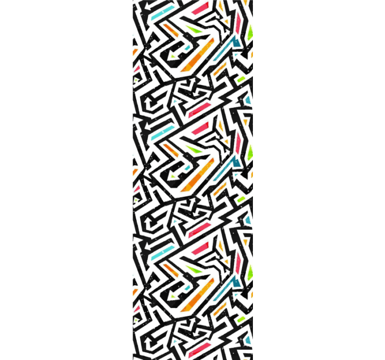 čiernobiele s farebnou tapetou patch art - Tenstickers