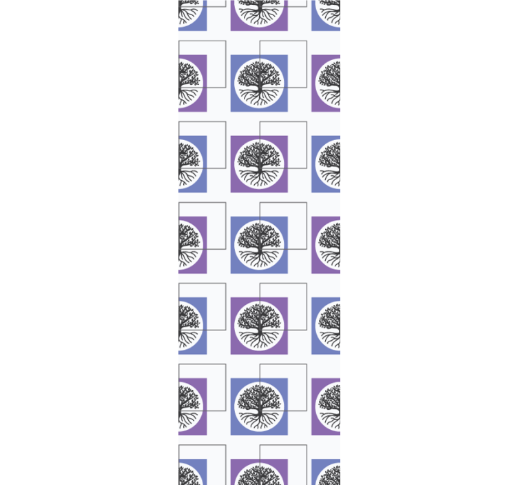 tapeta do izby geometrický dizajn stromu - Tenstickers