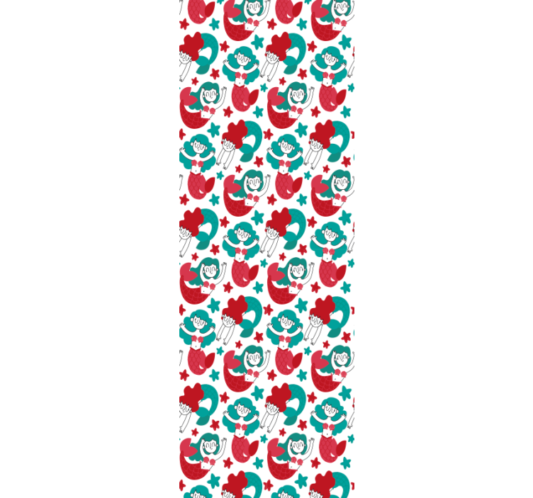 Morská panna červené vlasy usmievavé deti tapety - Tenstickers