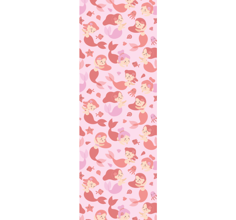 tapeta na stenu zvierata hravý motív morskej panny - Tenstickers