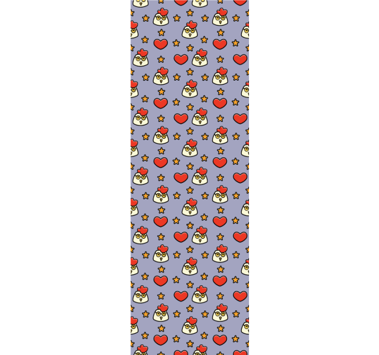 tapeta na stenu zvierata kreslený vzor kura - Tenstickers