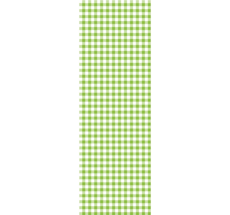 Zelená károvaná kockovaný dizajn kuchynské tapety - Tenstickers