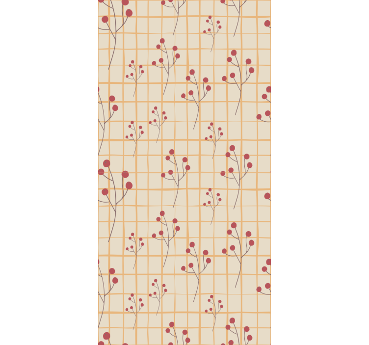 tapety na stenu kvety vzor bobuľových konárov - Tenstickers