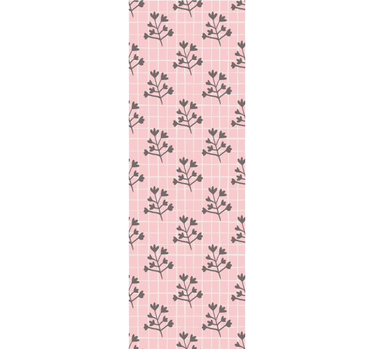 tapeta listy botanický mriežkový vzor - Tenstickers