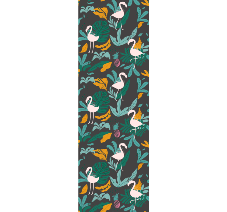 tapeta na stenu zvierata scéna s tropickým plameniakom - Tenstickers