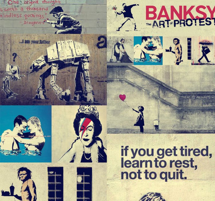 Koláž - bansky art wallpaper - Tenstickers