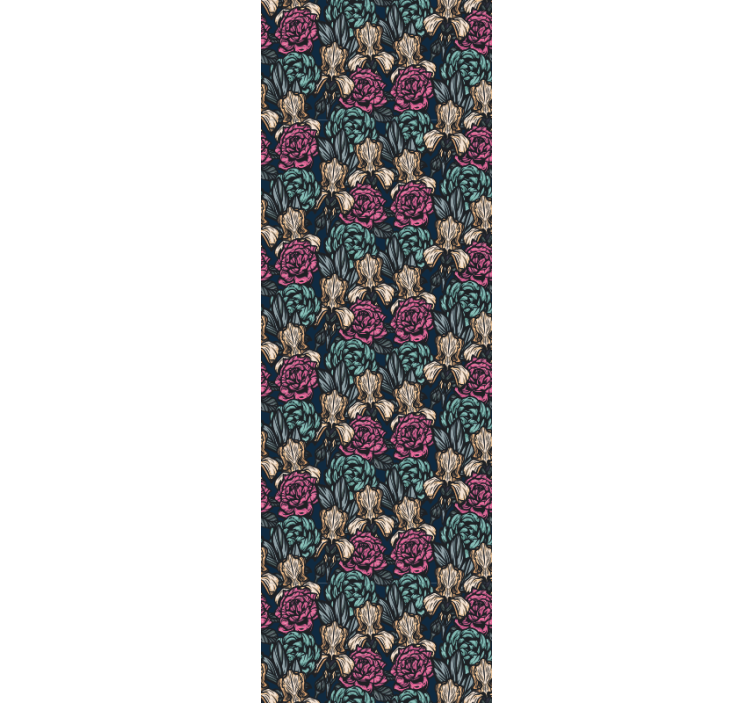 tapety na stenu kvety elegantná kvetinová tapiséria - Tenstickers