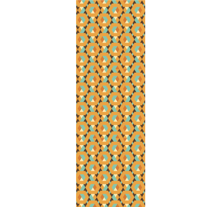 Geometrické pokojné tvary vintage tapeta - Tenstickers