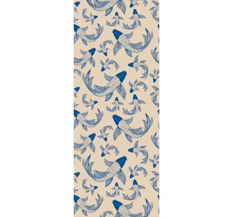 tapeta na stenu zvierata vzor koi ryby - Tenstickers