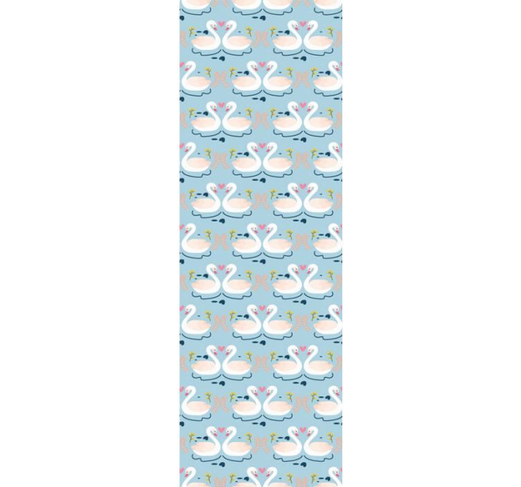 tapeta na stenu zvierata vzor labutieho jazera - Tenstickers