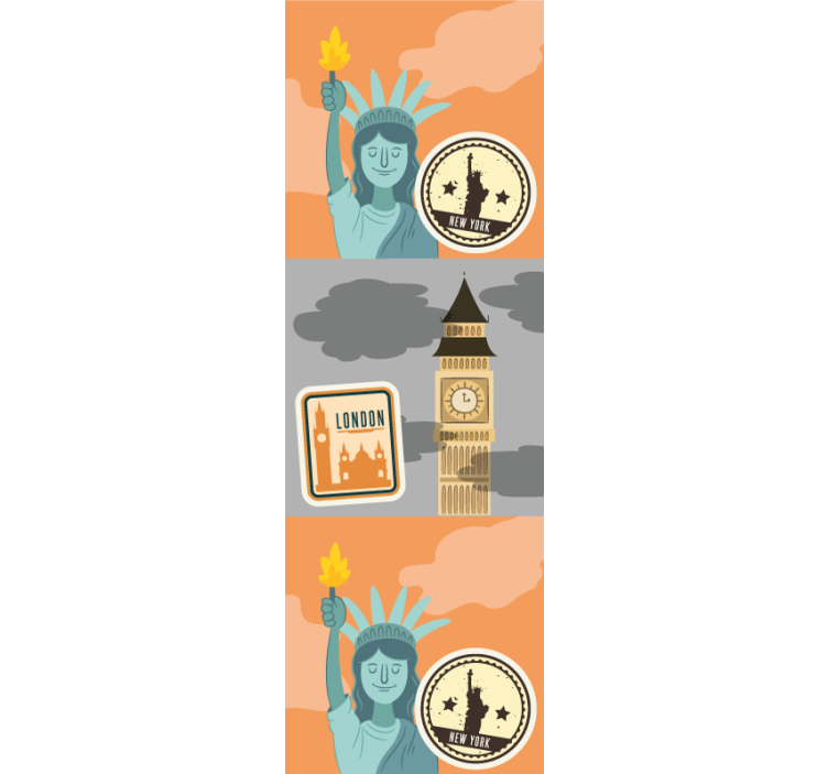 Nyc a londýn koláž tapety - Tenstickers