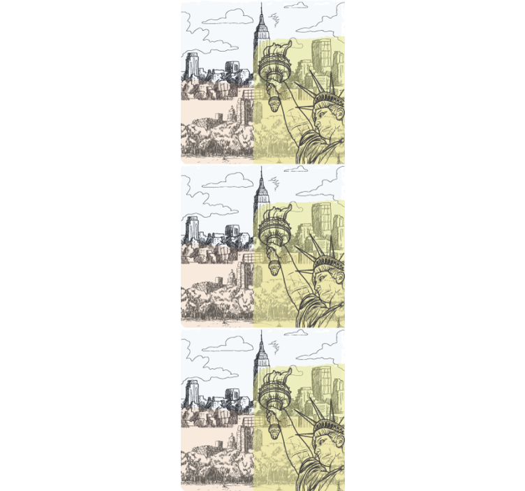 tapety mesto návrh mestského náčrtu - Tenstickers