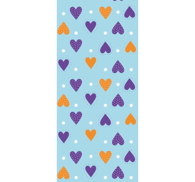 tapeta do izby srdcové kvapky - Tenstickers