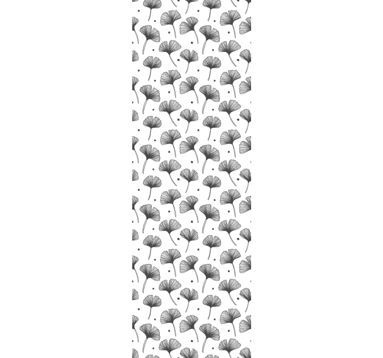 tapeta listy vzor ginkgo biloba - Tenstickers
