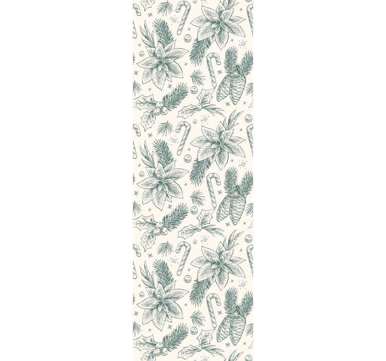 vianočné tapety dovolenkový botanický motív - Tenstickers