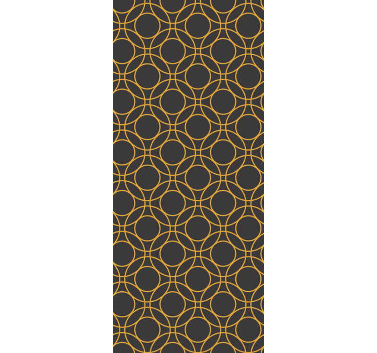 Zlaté kruhy sivé pozadie miestnosti - Tenstickers