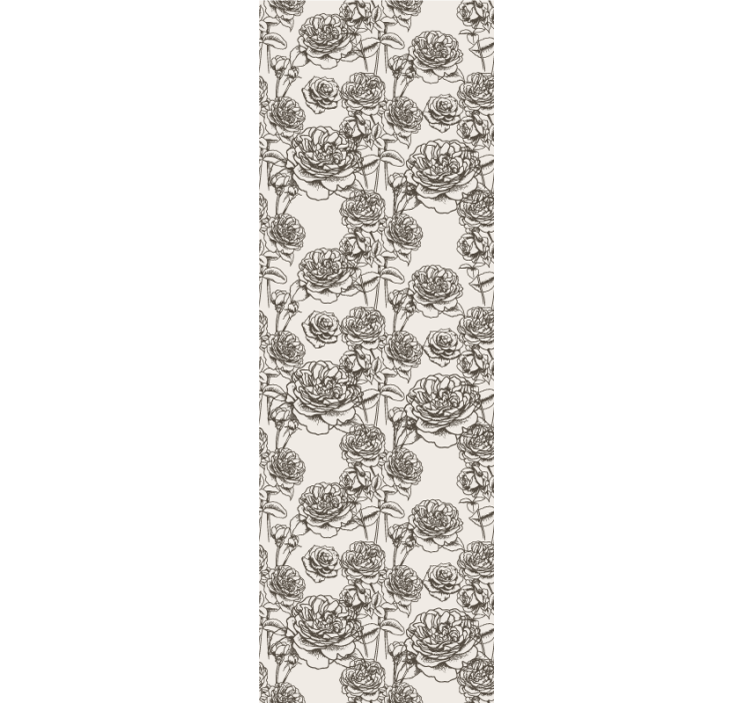 tapety na stenu kvety skica ruže - Tenstickers