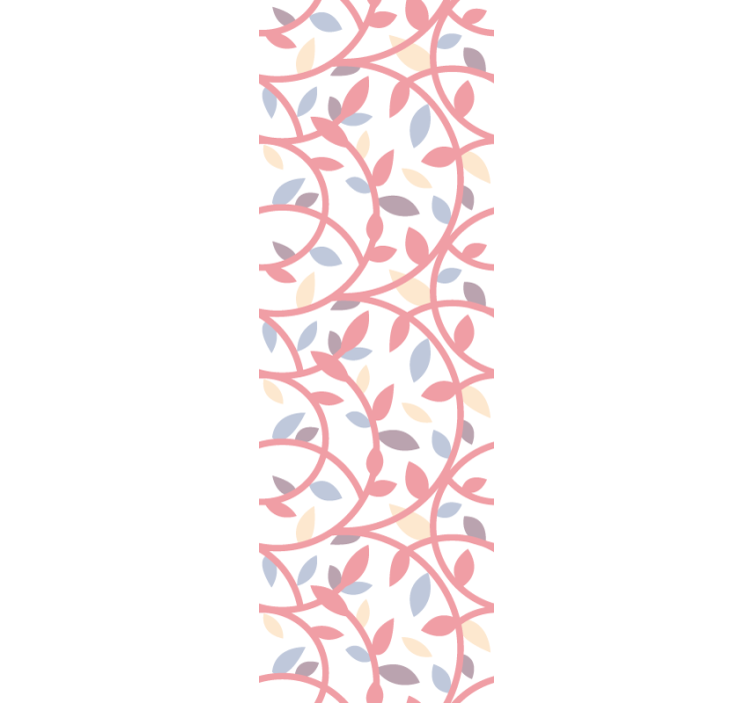 Ručne kreslená tapeta konárov pastelových farieb - Tenstickers
