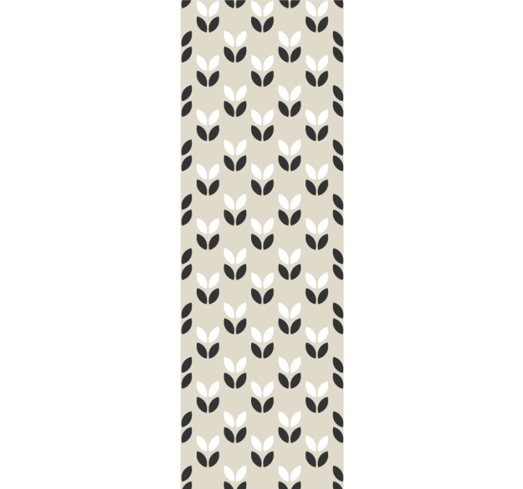 tapety geometrické vzory symetrický listový vzor - Tenstickers