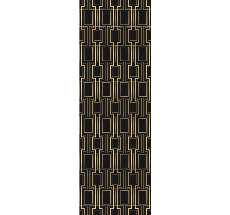 Zlatá a čierna dekoračná trojuholníková tapeta - Tenstickers