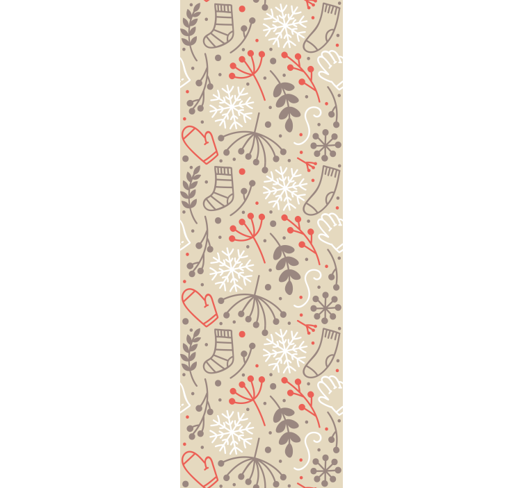 Zimné rukavice farebný vzor vianočná tapeta - Tenstickers