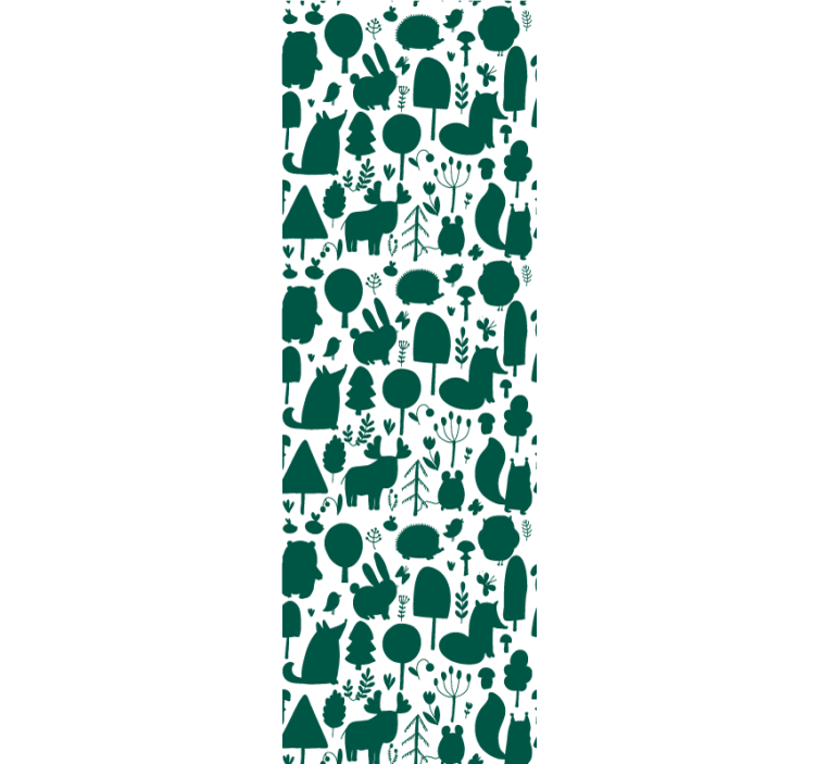 tapety na stenu príroda siluety lesnej fauny - Tenstickers