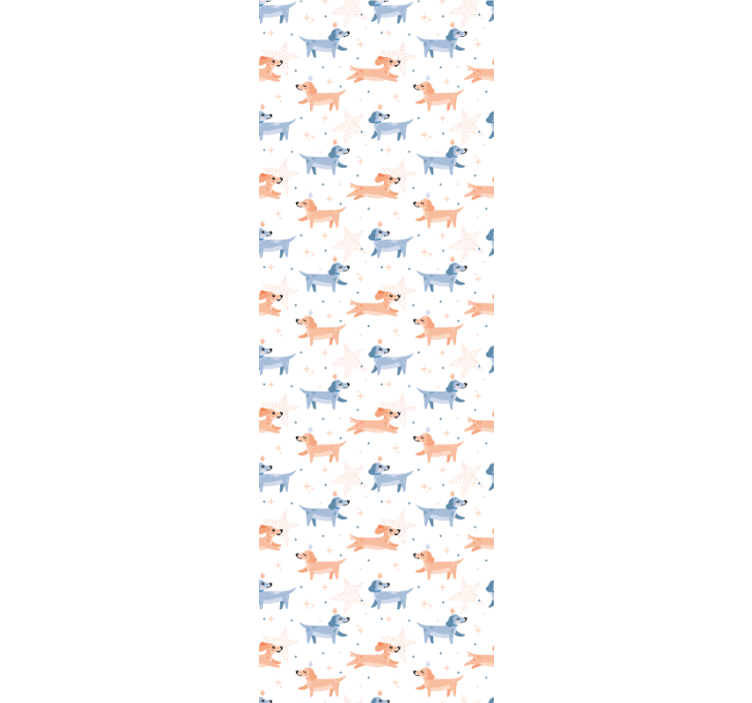 tapety do škôlky téma hravé šteniatka - Tenstickers