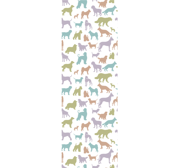 psie tapety farebné siluety - Tenstickers