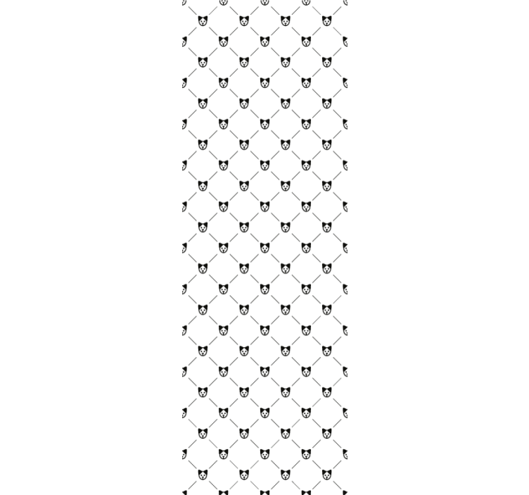 čiernobiela tapeta s geometrickým vzorom psa - Tenstickers