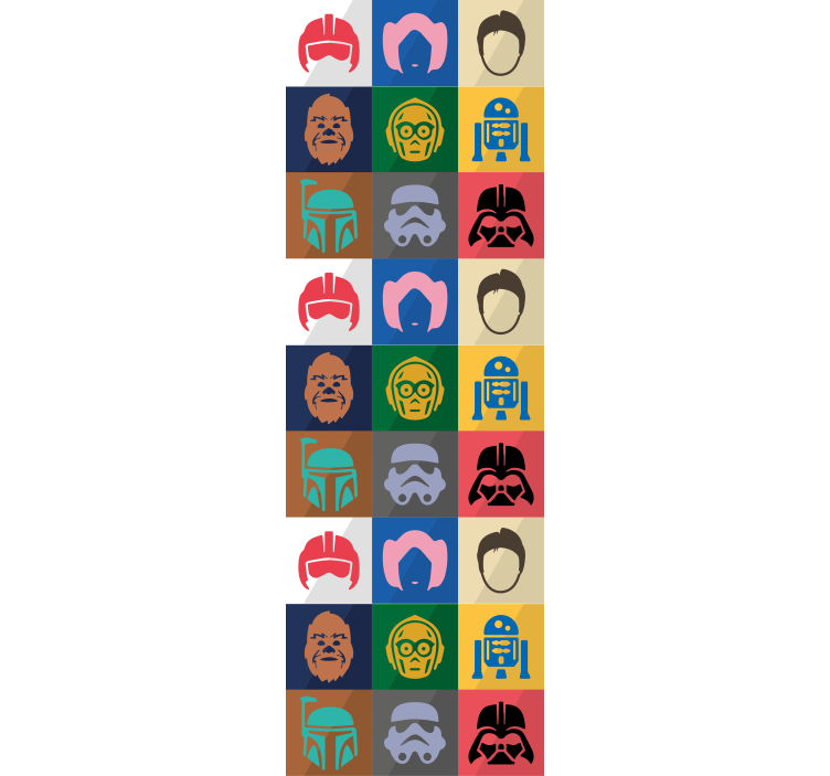 umelecké tapety ikonická mriežka znakov - Tenstickers